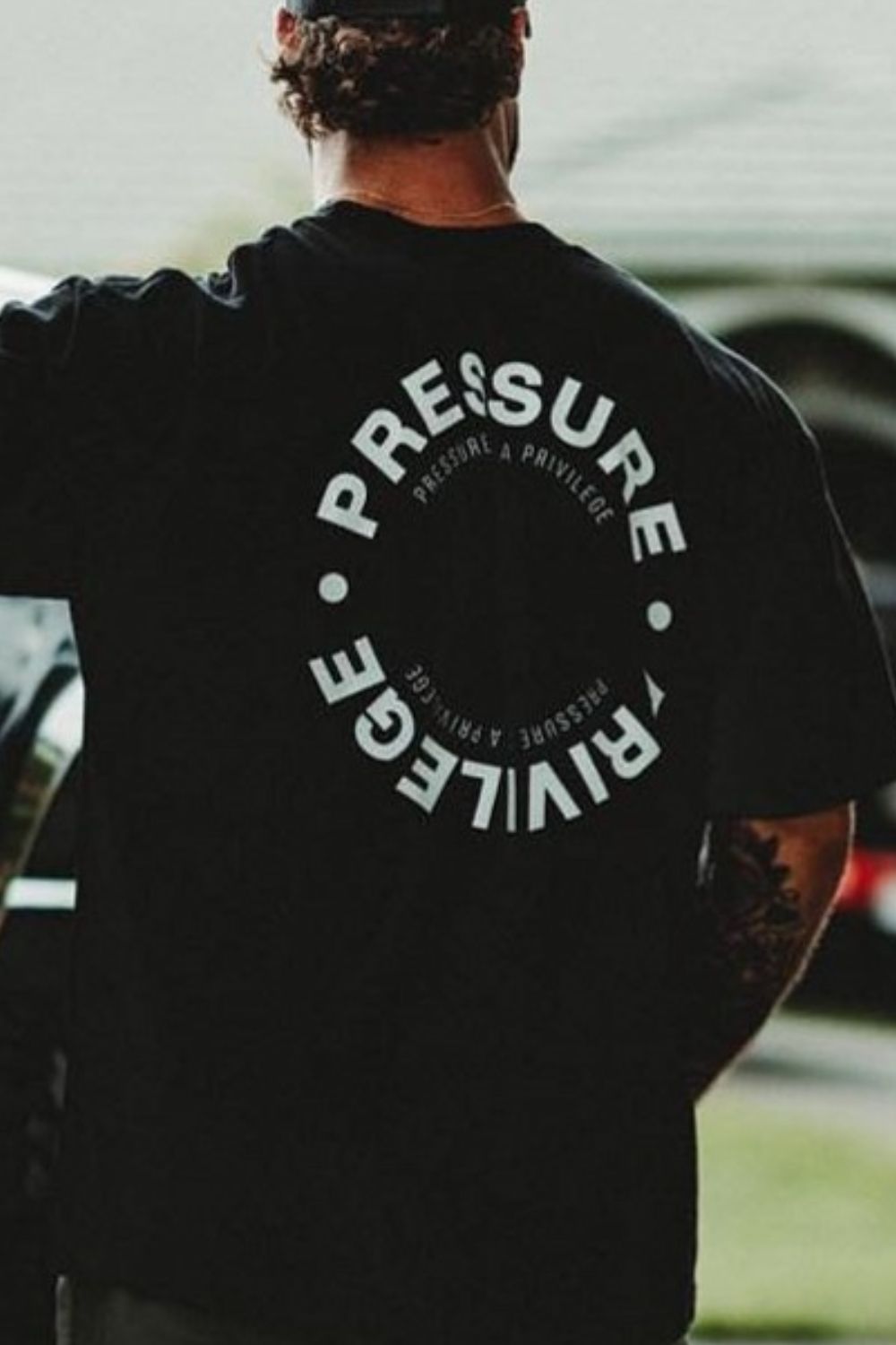 Men's Plus Size Letter Round Neck Short Sleeve T-Shirt