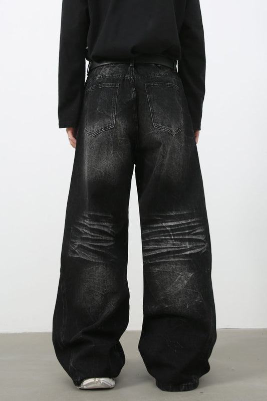 Men's Wide Leg Jeans with Pockets