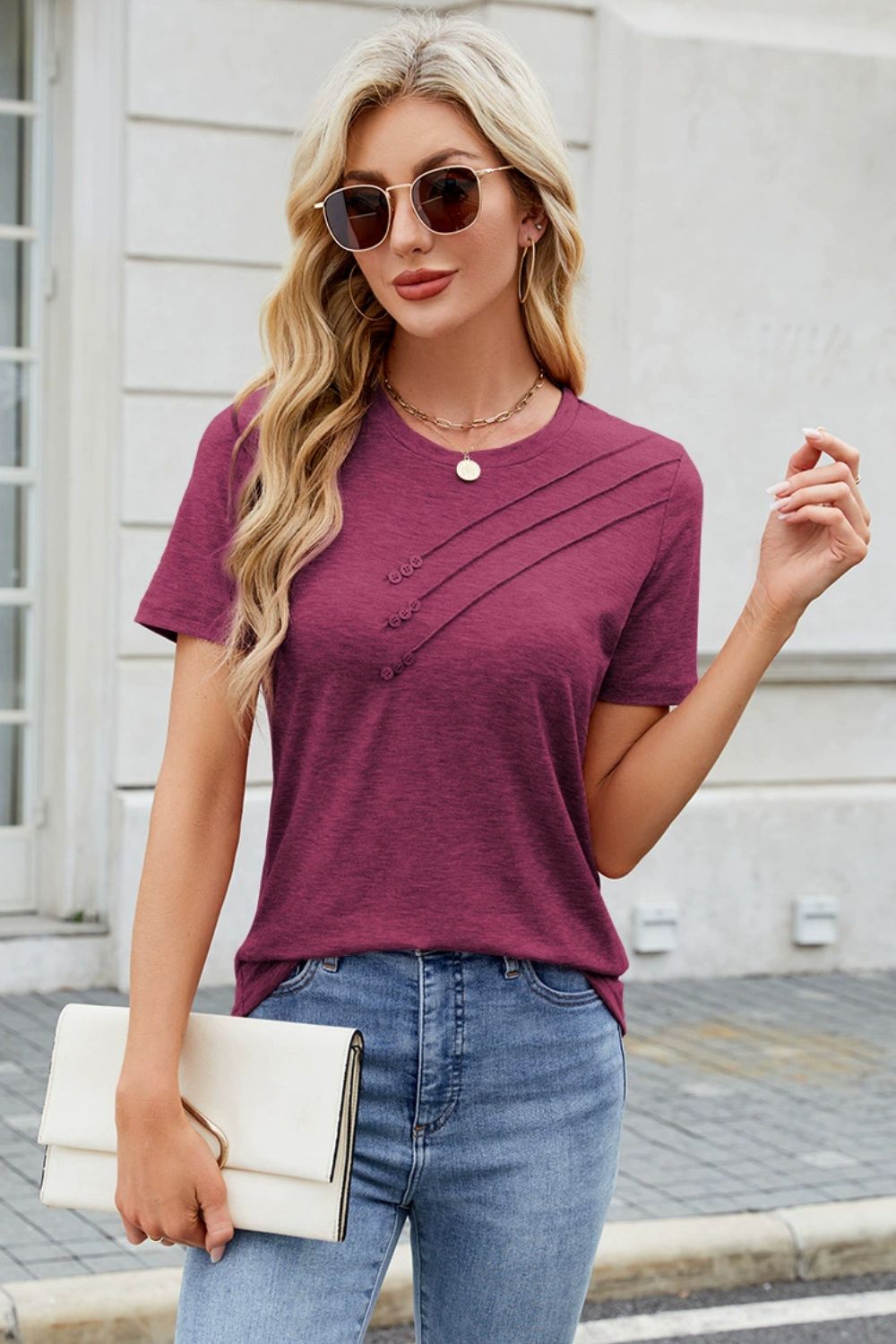 Round Neck Short Sleeve T-Shirt