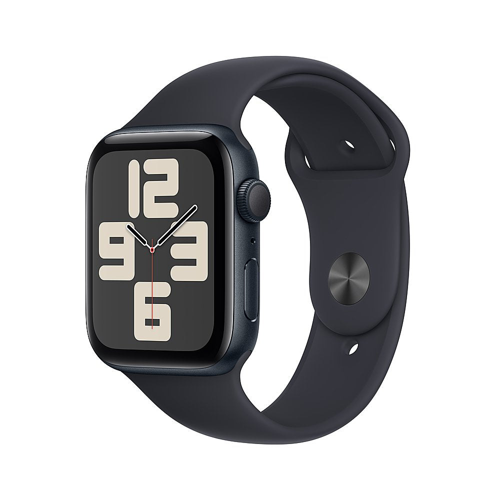 Apple Watch SE GPS 44mm Midnight Aluminum Case with Midnight Sport Band - M/L by Apple