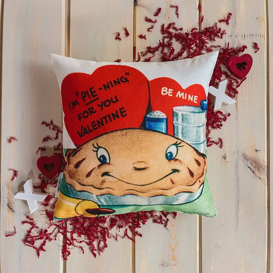 I'm Pie-ning for you Valentine Vintage Valentines | Pillow Cover | Throw Pillow | Personalized Gift | Valentines Day Gifts for Her by UniikPillows