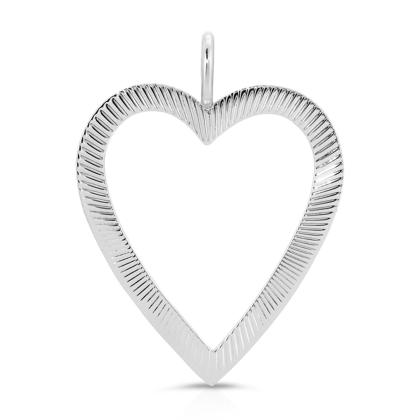 Large Haze Open Heart Pendant by eklexic jewelry