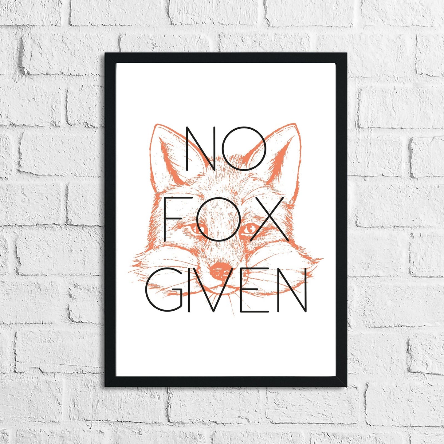 No Fox Given Humorous Funny Home Wall Decor Print by WinsterCreations™ Official Store
