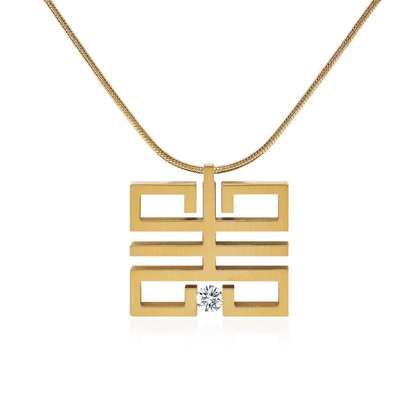 PT114G B.Tiff Gold Feliĉo Pendant by B.Tiff New York