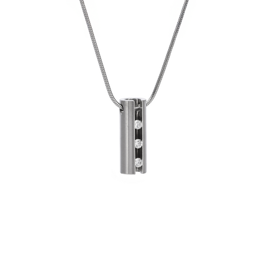 PT333W B.Tiff Hollowed Short Stick Pendant by B.Tiff New York