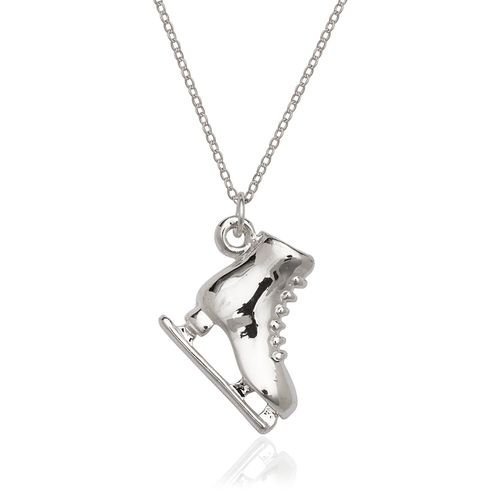 RMZ GOLD NYC Silver Cute Skate Charm Necklace Fun and Stylish Pendant on a Durable Chain – Perfect Gift for Skaters, Athletes & Sports Lovers