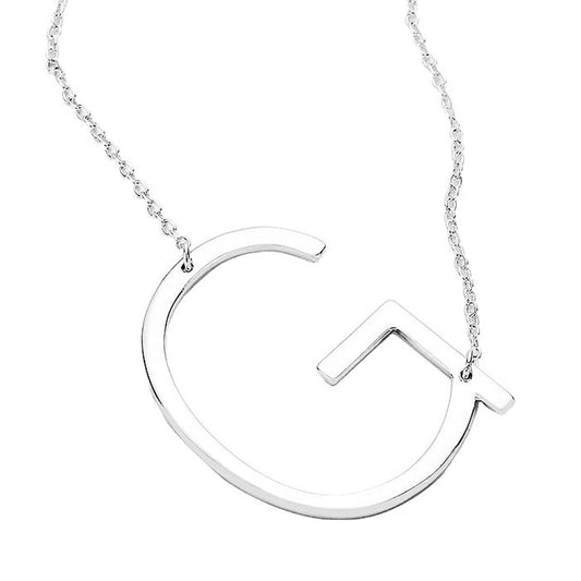 G Monogram Metal Pendant Necklace by Madeline Love