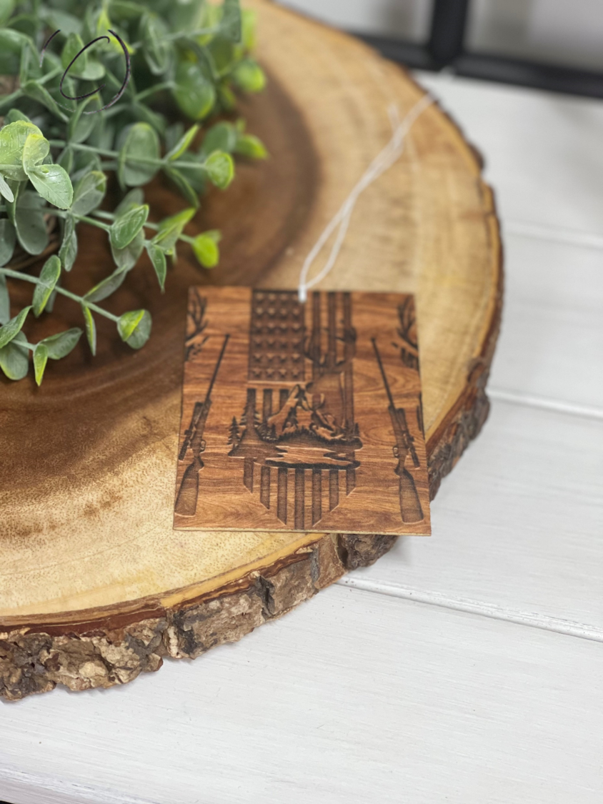 Wood Grain Deer Hunter Car Freshener by CMD Wholesale