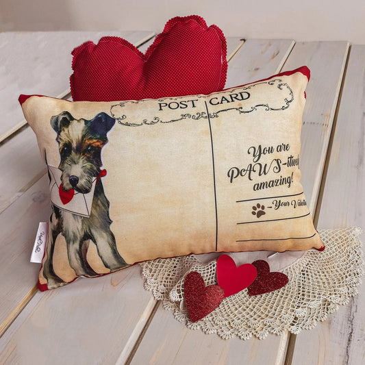 You are Paws-itively amazing Vintage Valentines | 18x12 Pillow Covers | Valentine Decor | Valentines Day Gift for Her | Bedroom Decor by UniikPillows