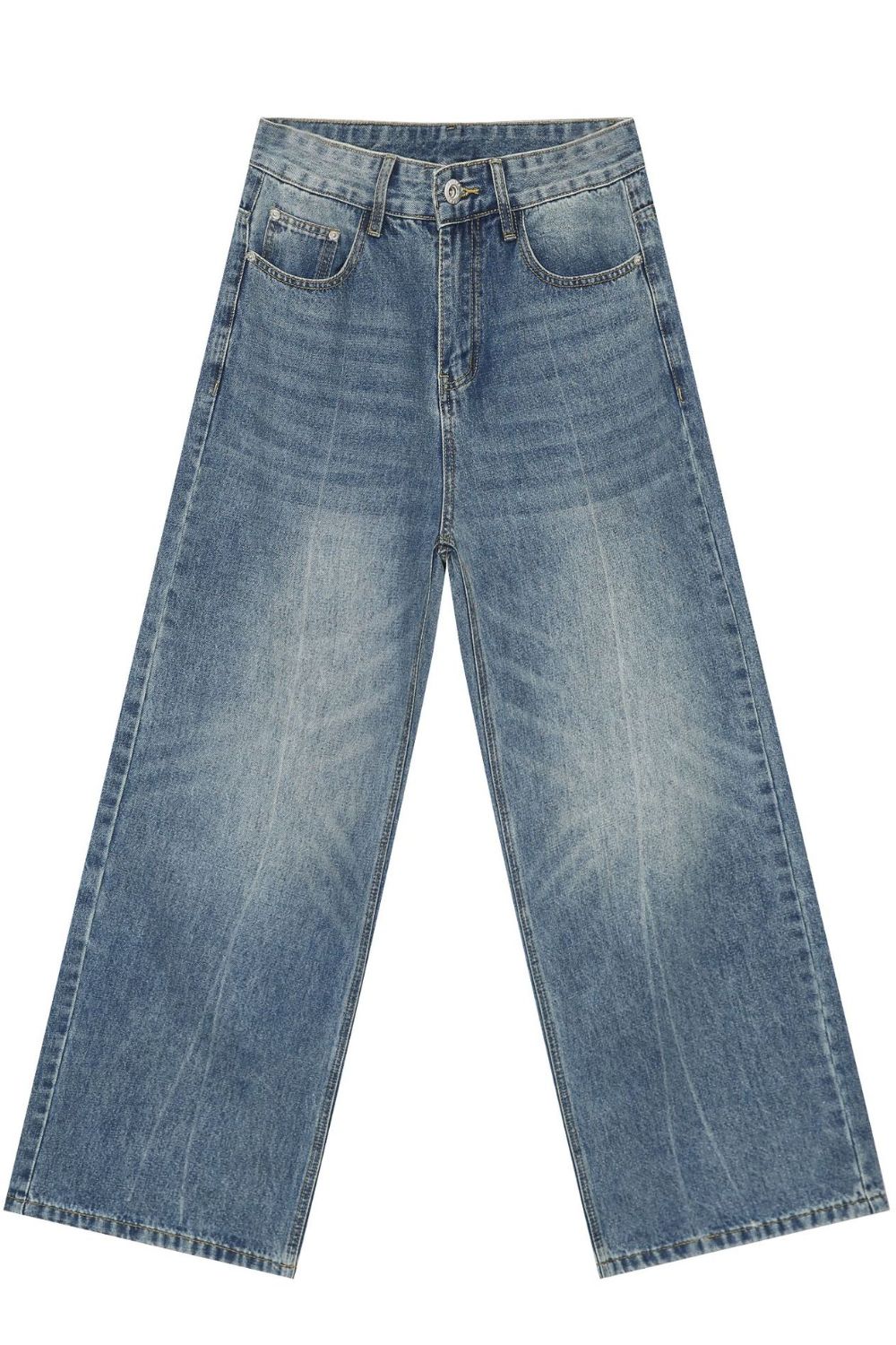 Men's Washed Jeans with Pockets