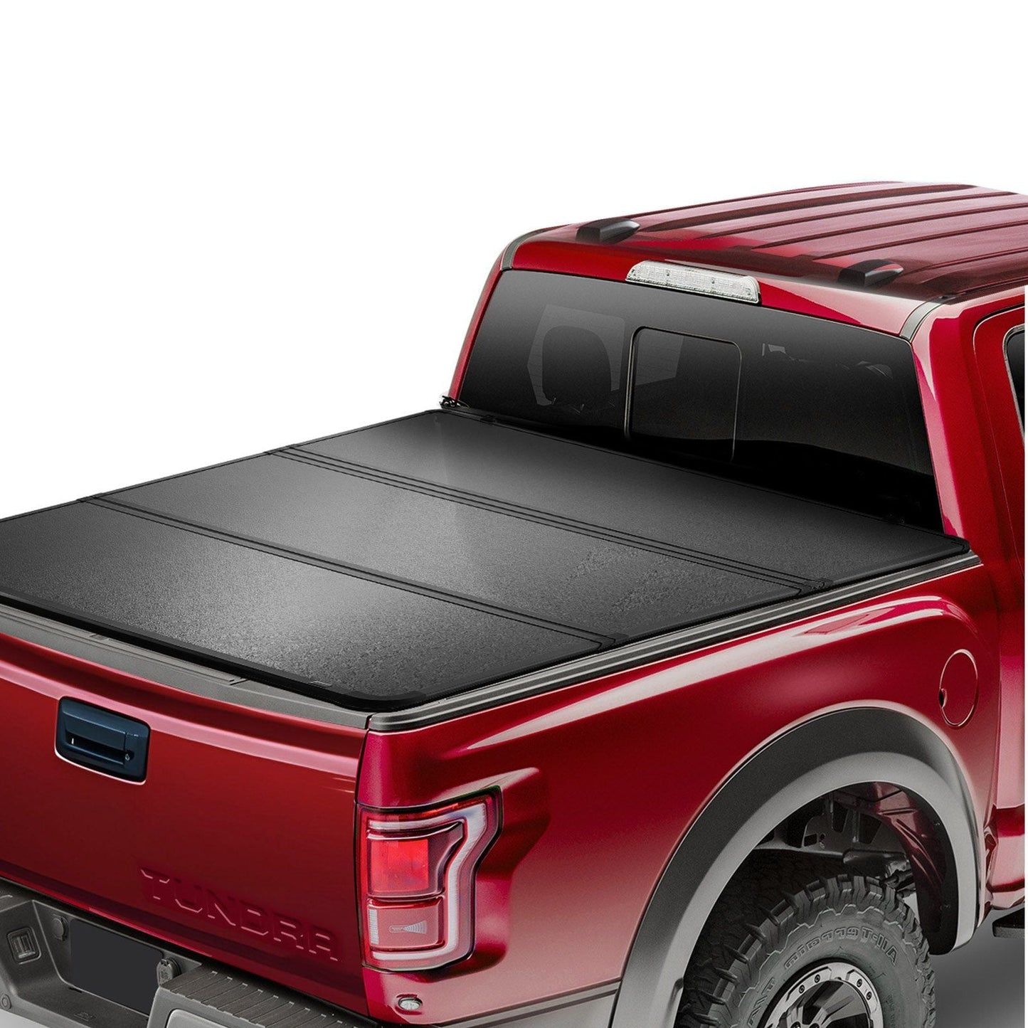 Tri-Fold Truck Bed Tonneau Cover, Compatible with 2014-2024 Toyota Tundra (NOT FIT Trail Special Edition with Storage Boxes), Fleetside 5.5' (67") Short Bed 2023, 400 lbs Load Capacity, Black
