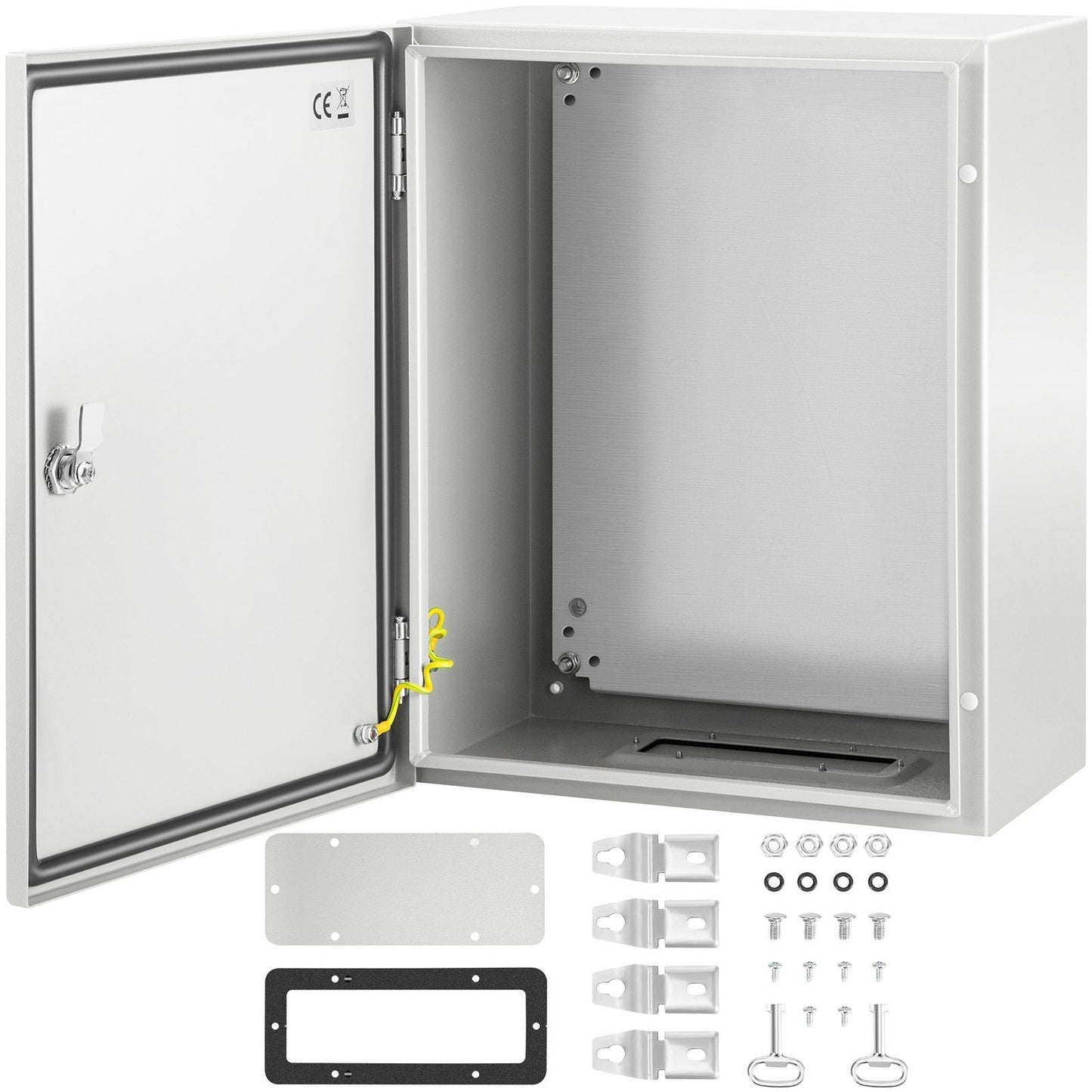 NEMA Steel Enclosure, 20 x 16 x 10'' NEMA 4X Steel Electrical Box, IP66 Waterproof & Dustproof, Outdoor/Indoor Electrical Junction Box, with Mounting Plate