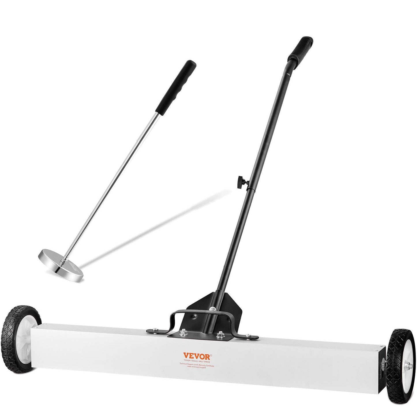 36-Inch Magnetic Sweeper with Wheels Telescoping Magnetic Pickup Tool