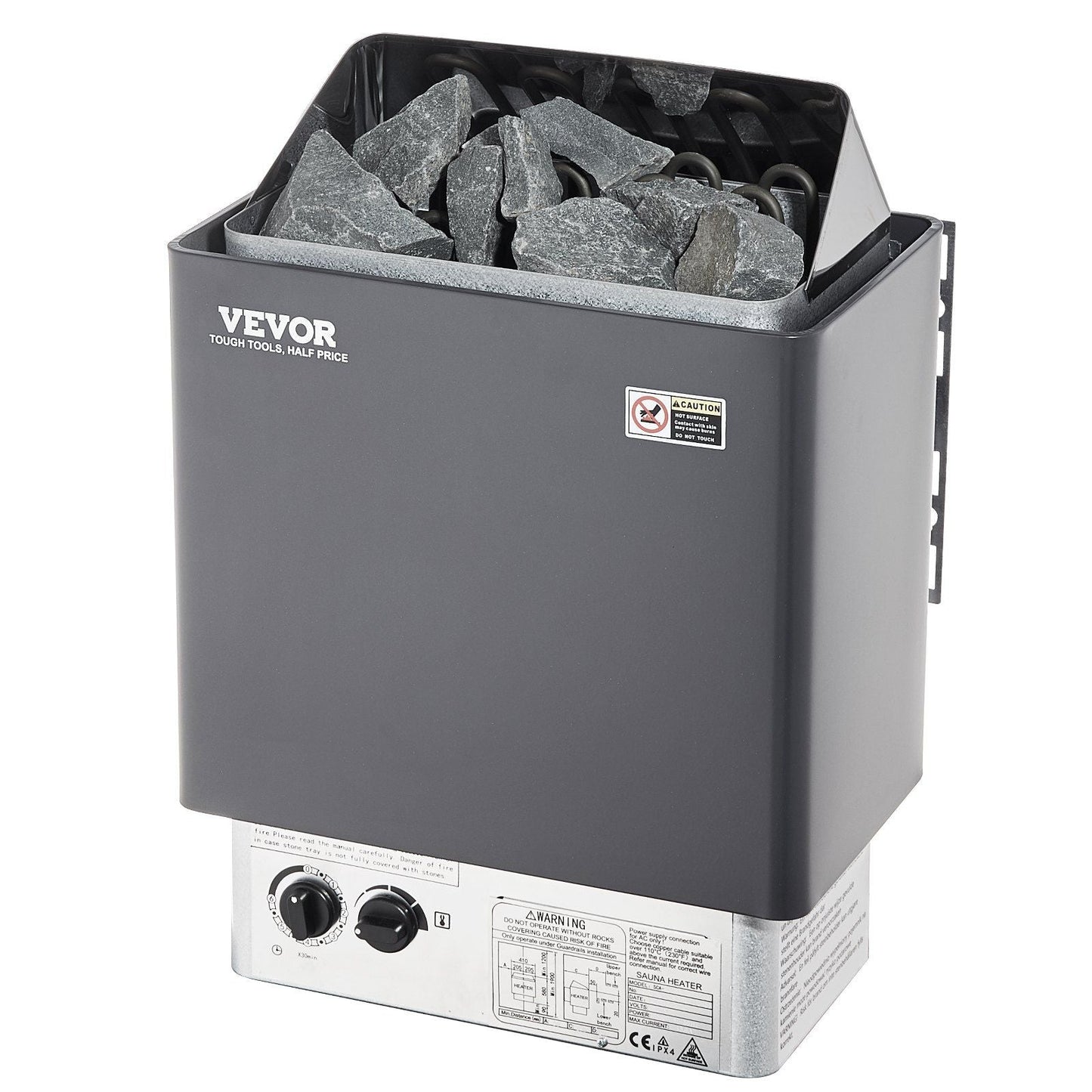 9KW Sauna Heater, Steam Bath Sauna Heater with Built-In Controls, Electric Sauna Stove, 3h Timer and Adjustable Temp for Max. 317-459 Cubic Feet, Home Hotel Spa Shower Use 220V, FCC Certification