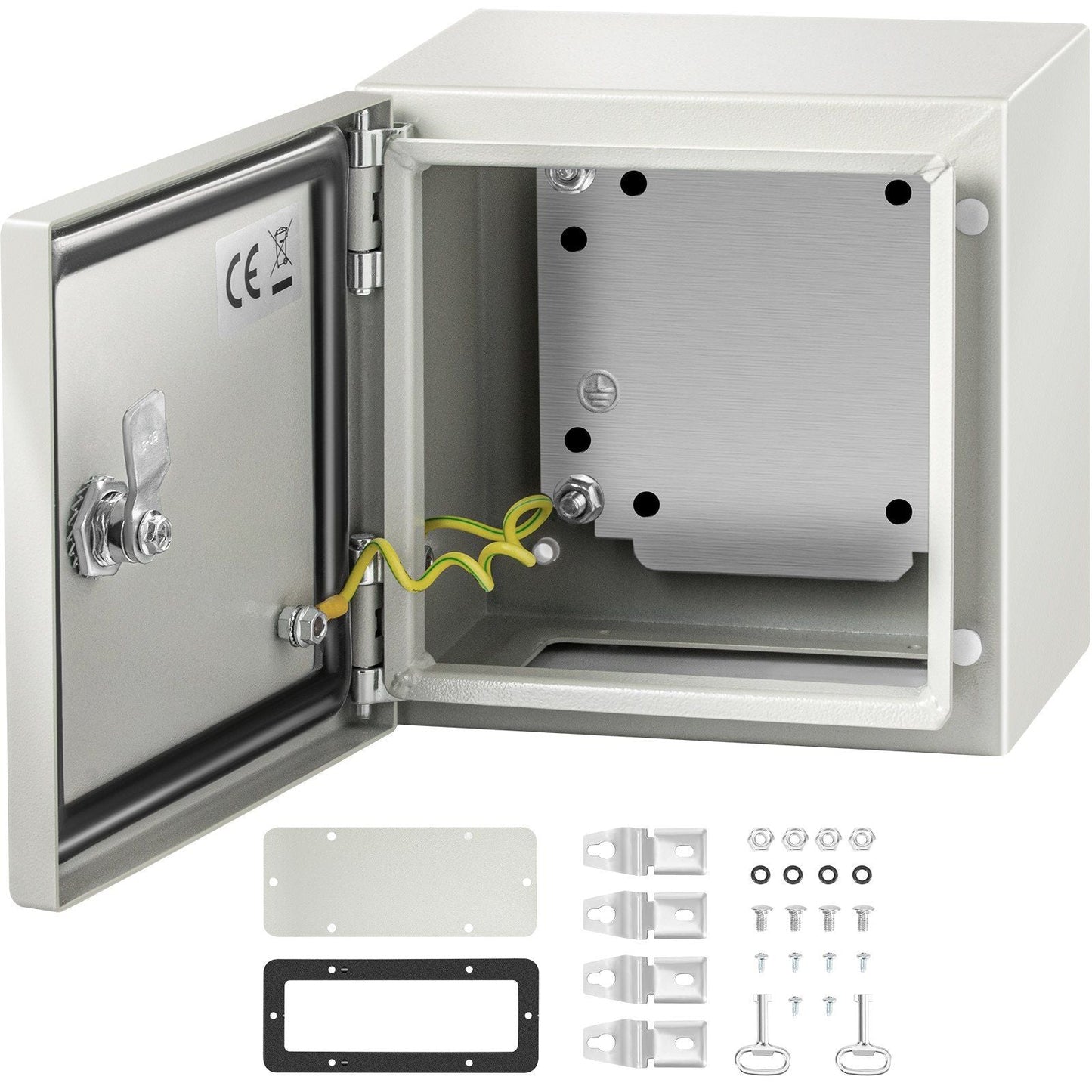 NEMA Steel Enclosure, 8 x 8 x 6'' NEMA 4X Steel Electrical Box, IP66 Waterproof & Dustproof, Outdoor / Indoor Electrical Junction Box