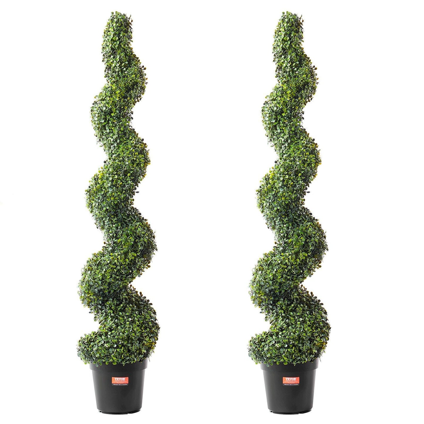 2 Pack 5' Artificial Boxwood Topiary Tree Faux Plant UV Decor In/Outdoor