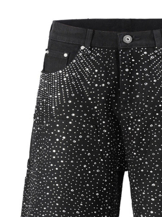 Men's Rhinestone Shorts with Pockets