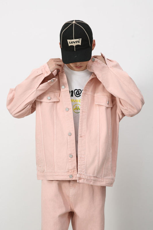 Men's Button Up Dropped Shoulder Denim Jacket