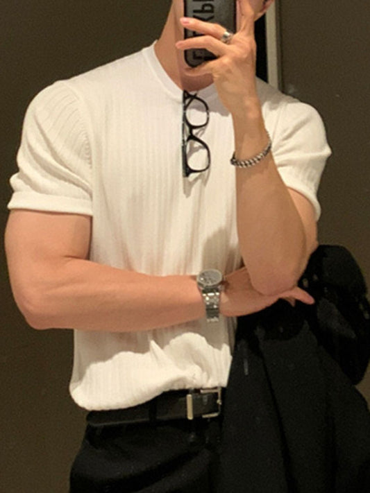 Men's Full Size Round Neck Short Sleeve T-Shirt Plus Size