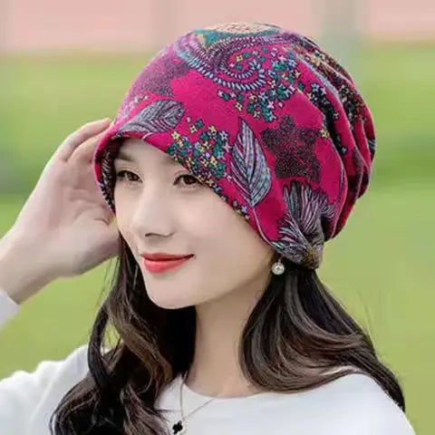 6 Colors Women's Brimless Cap with 3 Wearing Styles