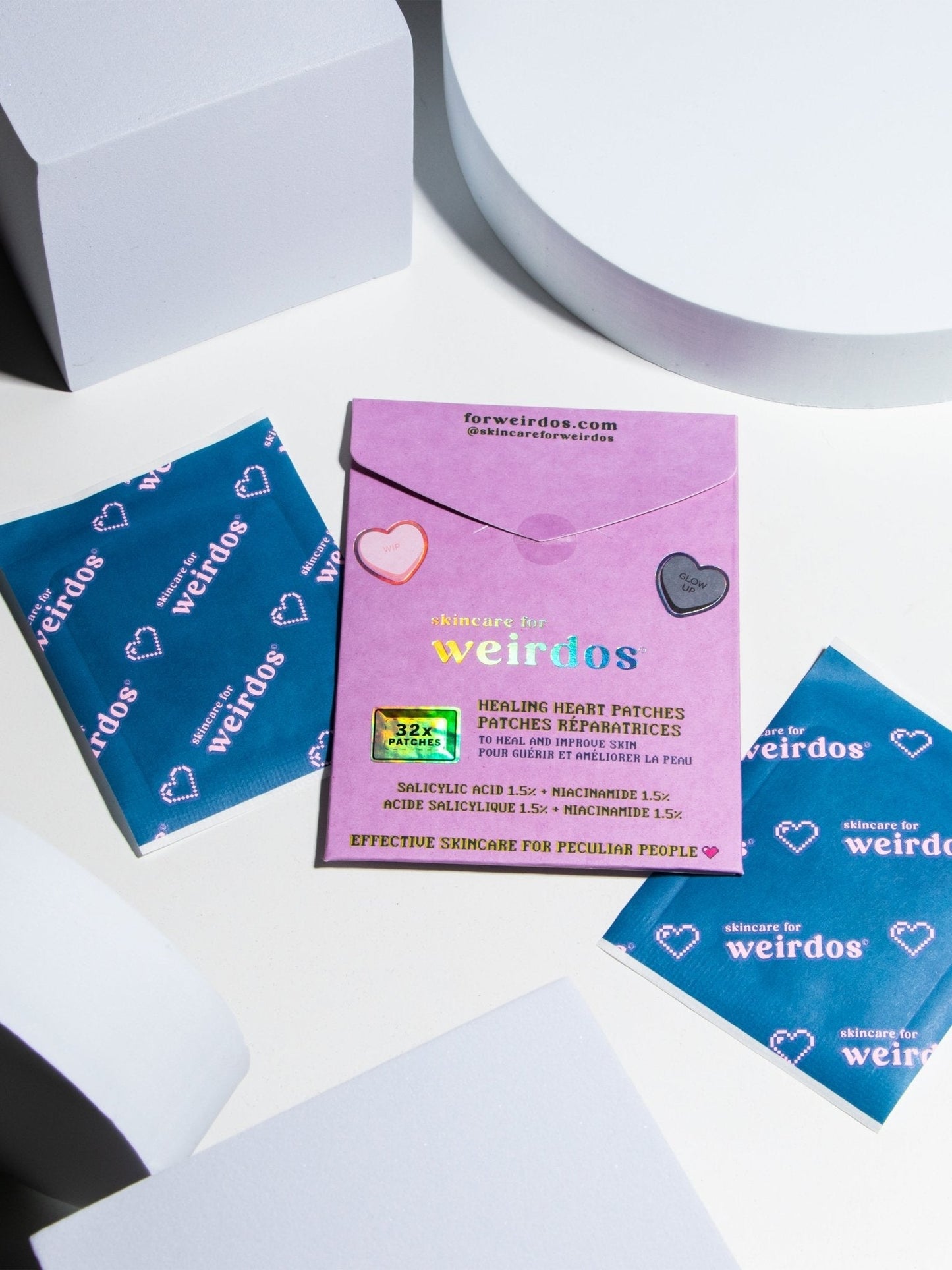 32x Healing Heart Pimple Patches by Skincare for Weirdos