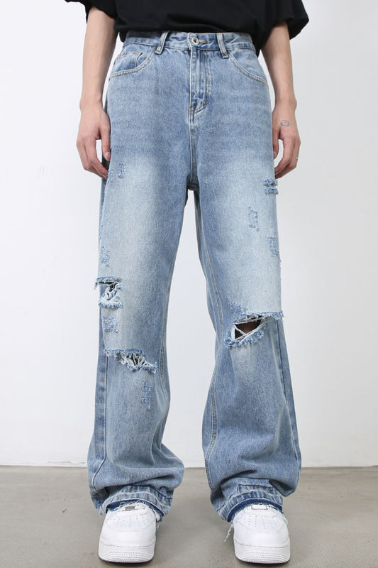 Men's Distressed Baggy Jeans