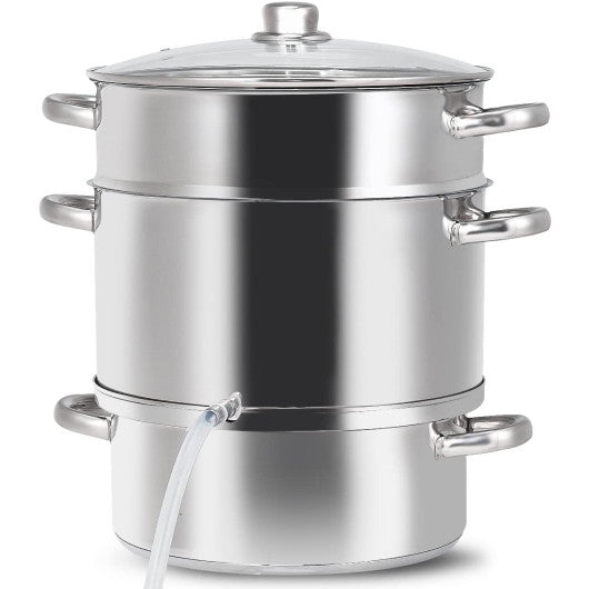 11-Quart Stainless Steel Pan Fruit Juicer Steamer