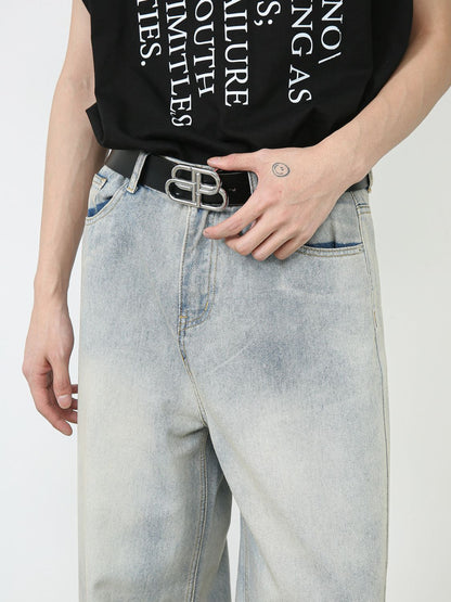 Men's Wide Leg Jeans with Pockets