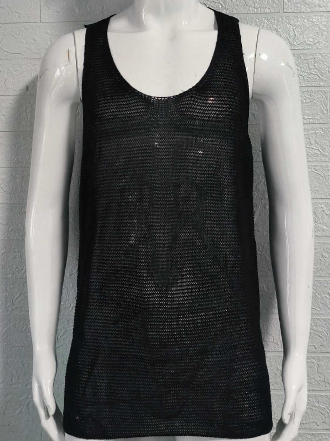 Men's Plus Size Scoop Neck Knit Tank