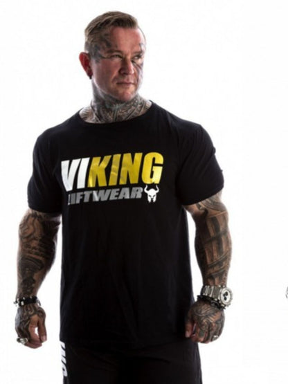 Men's Plus Size Graphic Back Round Neck Short Sleeve T-Shirt