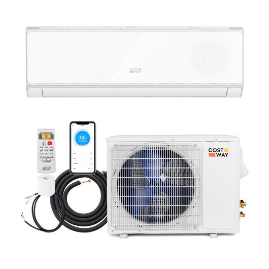 12000 BTU 22 SEER2 208-230V Wifi Enabled Mini Split Air Conditioner and Heater White