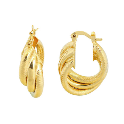 14K Gold Mate Triple Hoop Earrings (Copy)