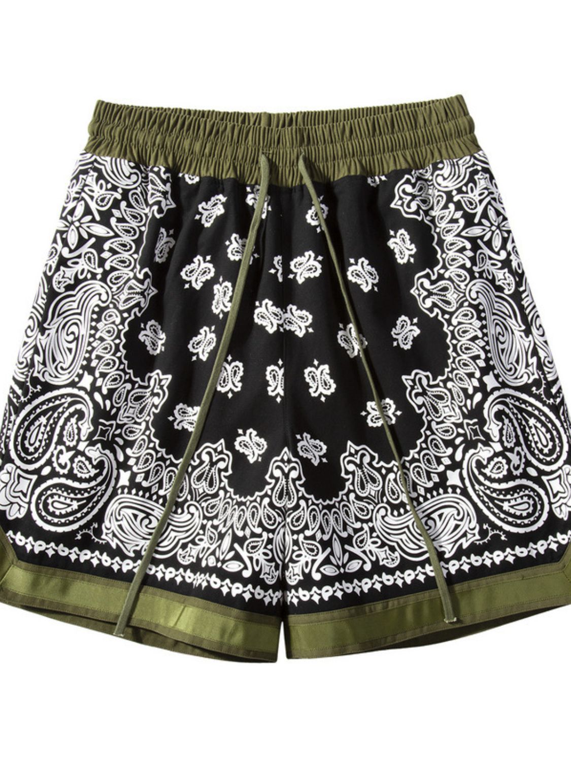 Men's Drawstring Printed Shorts with Pockets