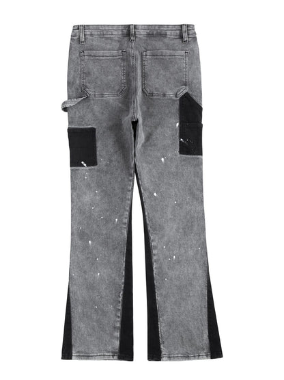 Men's Contrast Washed Bootcut Jeans