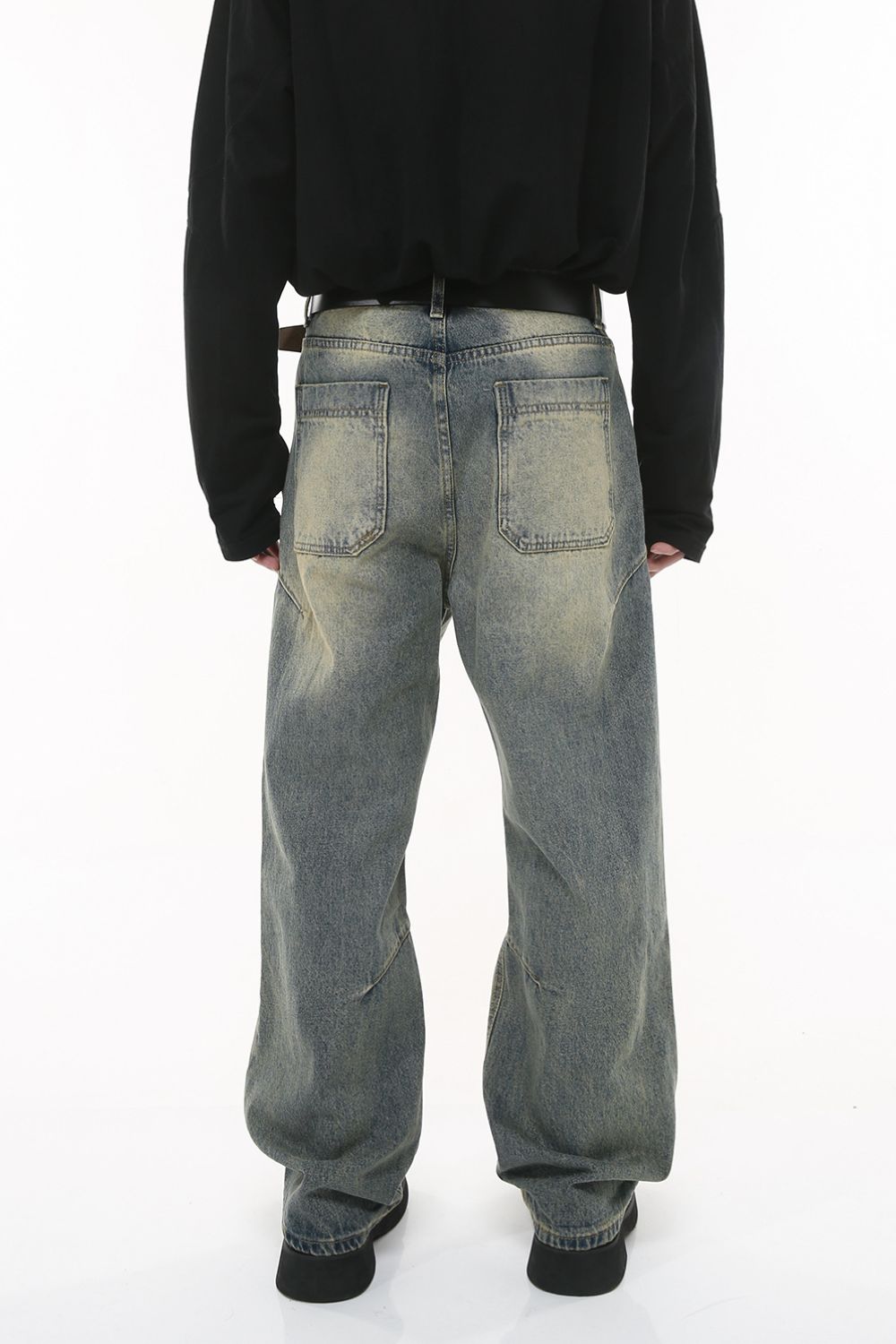 Wide Leg Men's Jeans with Pockets