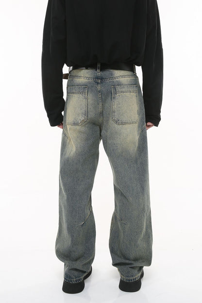 Wide Leg Men's Jeans with Pockets