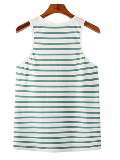 Men's Striped Wide Strap Tank