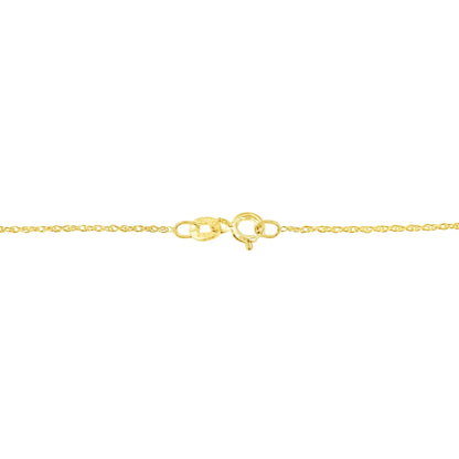 10K Gold 1/5 Cttw Princess Cut Diamond 3 Stone Drop 18" Pendant Necklace (H-I Color, SI2-I1 Clarity) by Haus of Brilliance