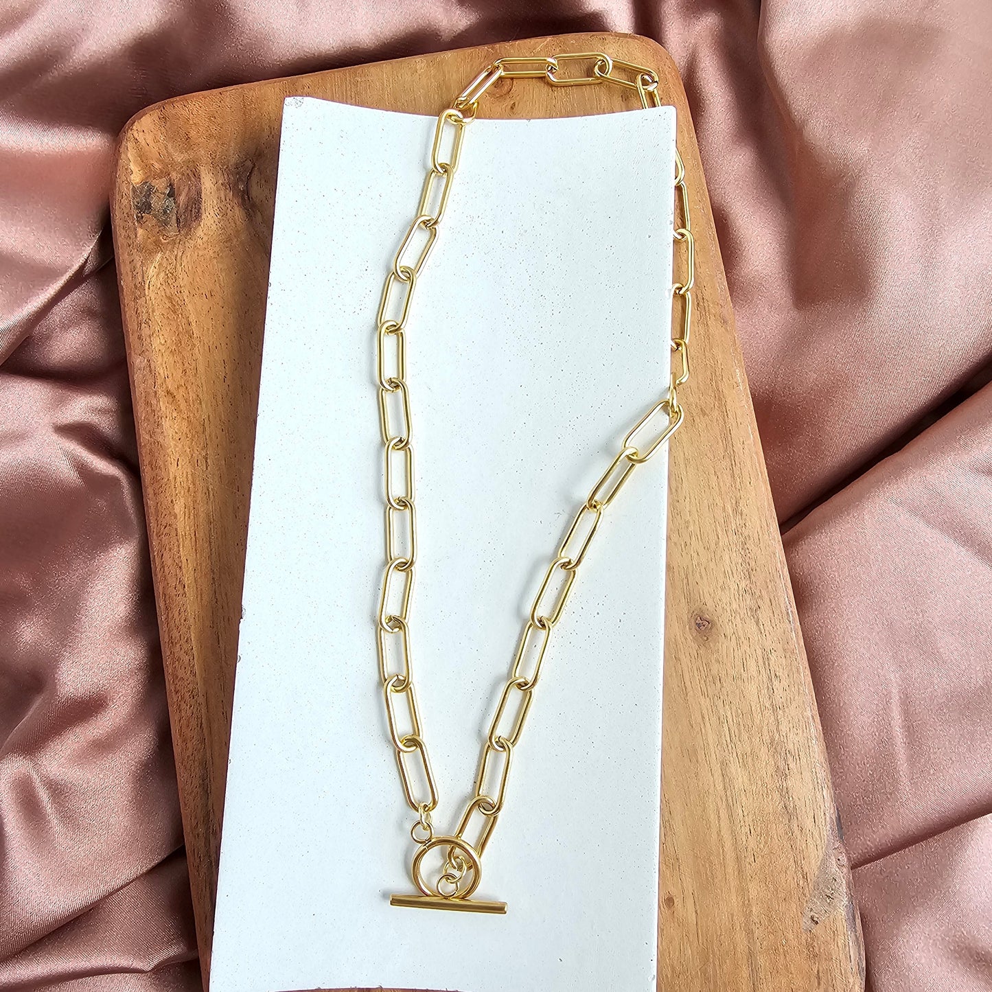 Luxe Gold Chunky Paper Clip Chain - 20" by Spiffy & Splendid