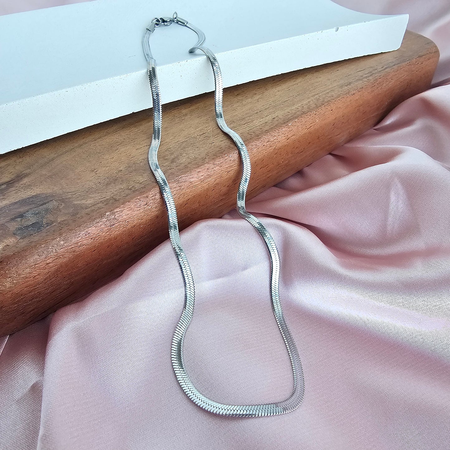 Luxe Silver Delicate Herringbone Chain - 18" by Spiffy & Splendid