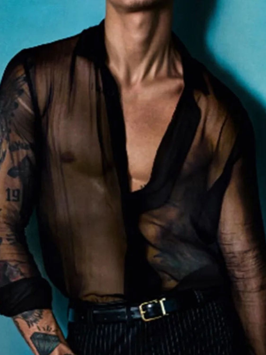 Men's Full Size Collared Neck Long Sleeve Shirt Plus Size