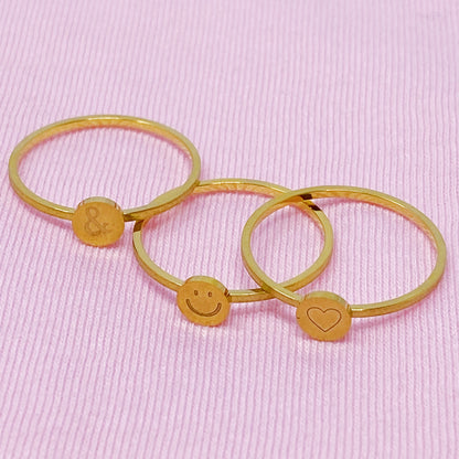 Tiny Disc Stackable Ring by Ellisonyoung.com