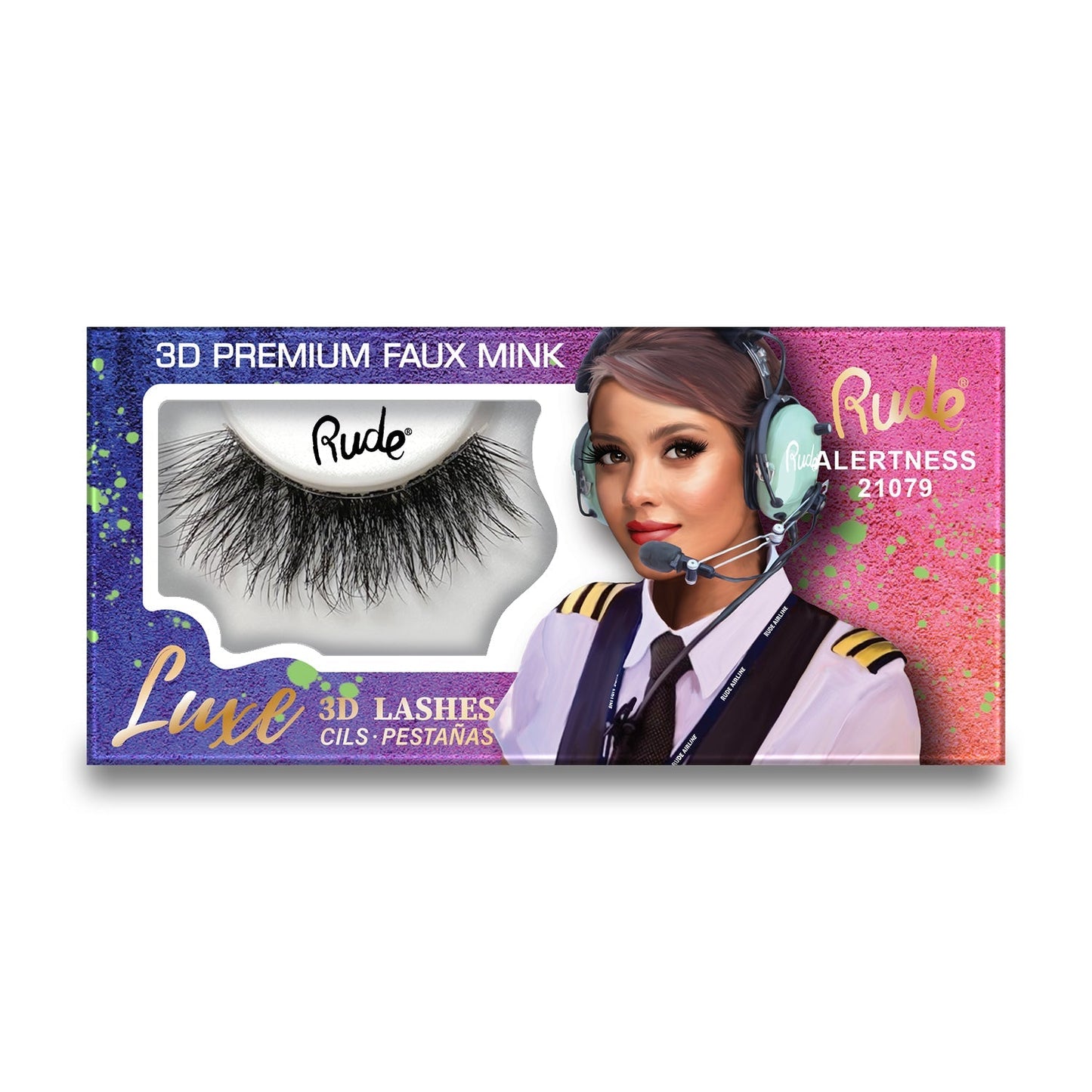 RUDE Luxe 3D Premium Faux Mink Lashes - Alertness