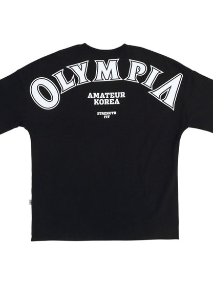 Men's Plus Size Letter Graphic Round Neck T-Shirt