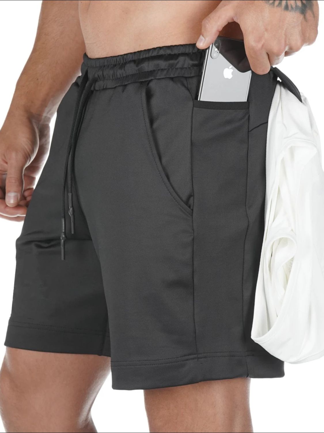 Men's Drawstring Active Shorts with Pockets