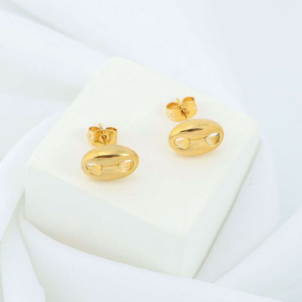 RMZ GOLD NYC 14k Gold Mariner Stud Earrings