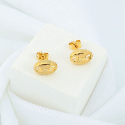 RMZ GOLD NYC 14k Gold Mariner Stud Earrings