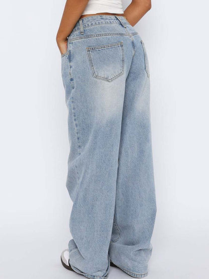 Wide Leg Jeans with Pockets