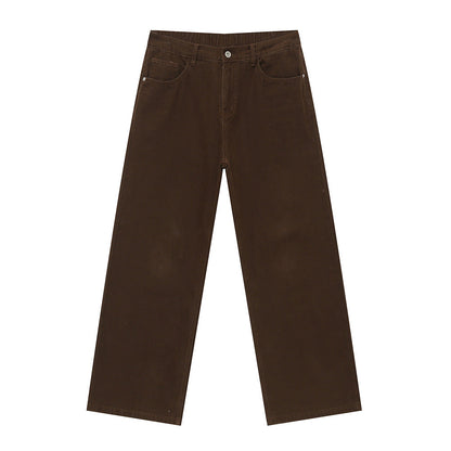 Straight-Leg Jeans with Back Elasticated Waistband