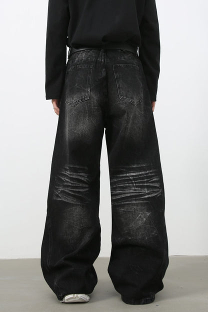 Men's Wide Leg Jeans with Pockets